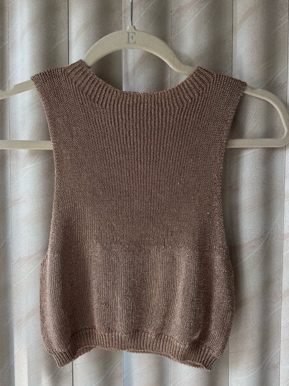 Free People Sleeveless Metallic Knit Tank Top